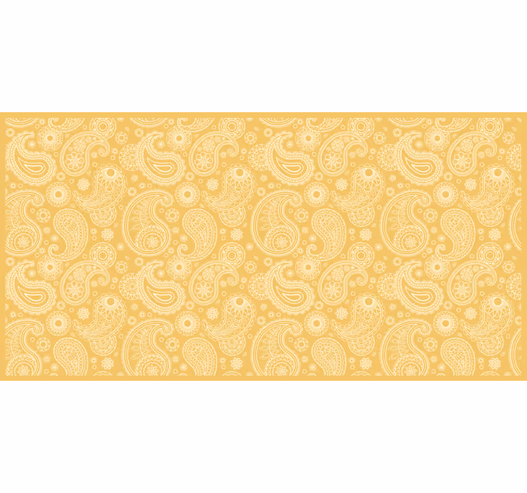 Store enrouleur jaune motif paisley arabe - TenStickers