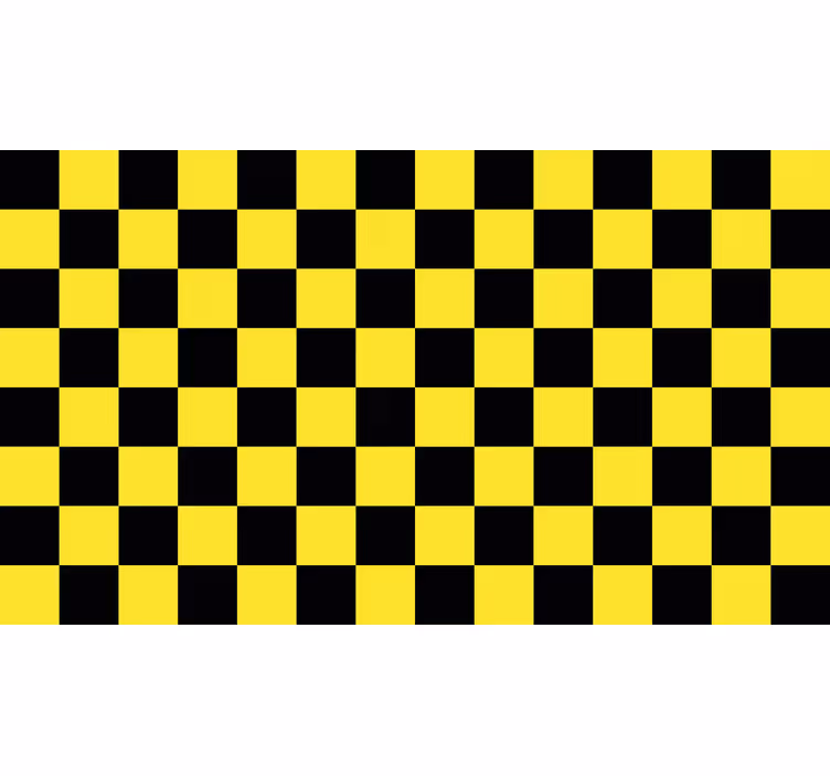 Store enrouleur jaune damier noir et jaune - TenStickers
