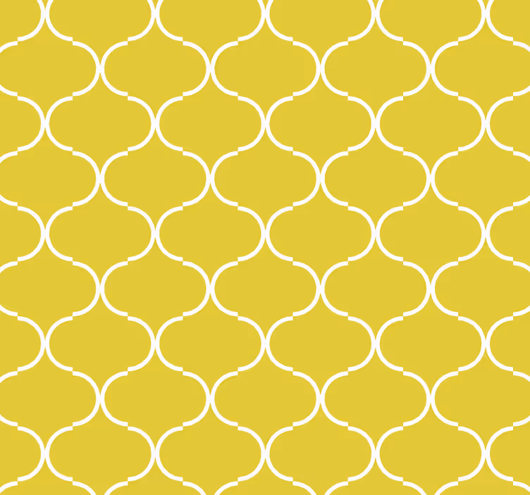 Store enrouleur jaune motif lignes géométriques - TenStickers