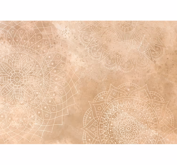Store enrouleur beige mandalas rétro - TenStickers