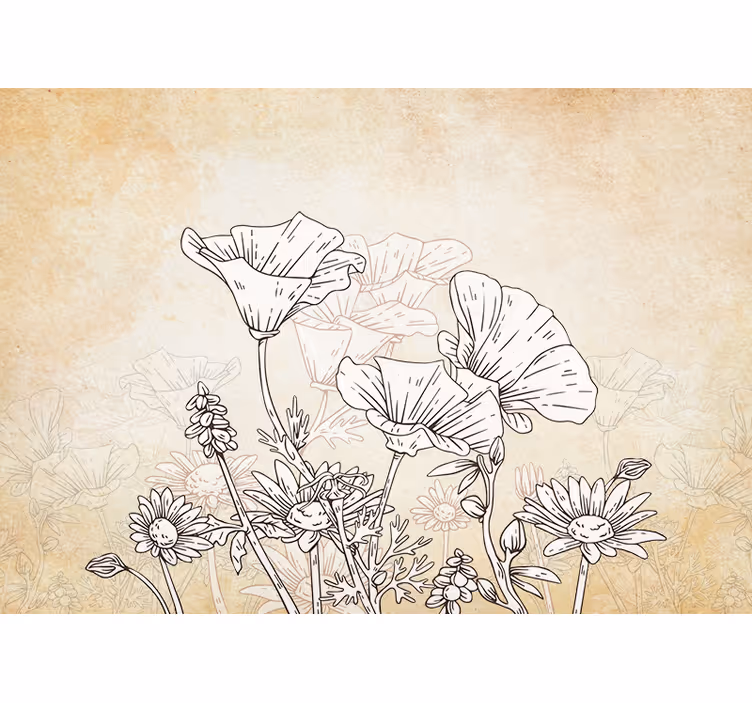 Store enrouleur beige prairie vintage - TenStickers