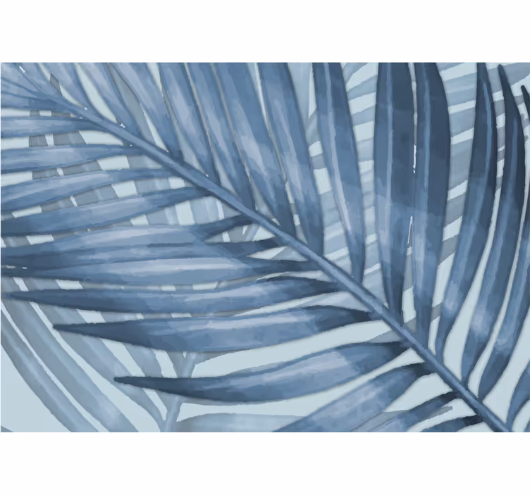 Store enrouleur bleu feuille tropicale - TenStickers