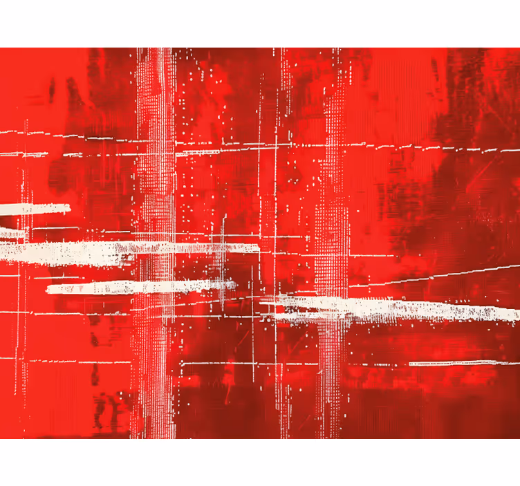 Store enrouleur rouge motif lignes modernes - TenStickers