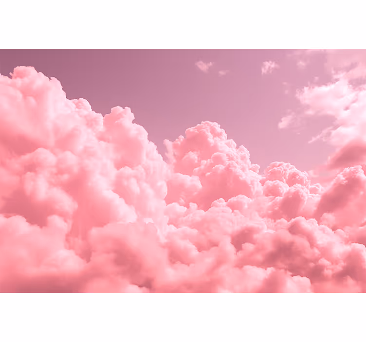 Store enrouleur rose nuages roses et duveteux - TenStickers