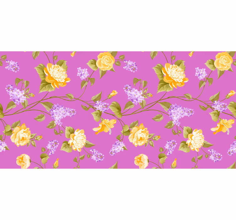 Store enrouleur violet motif floral épanoui - TenStickers