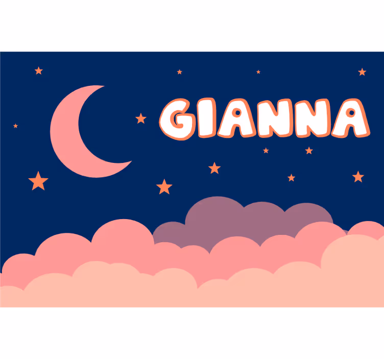 Store enrouleur violet ciel et lune personnalisable - TenStickers