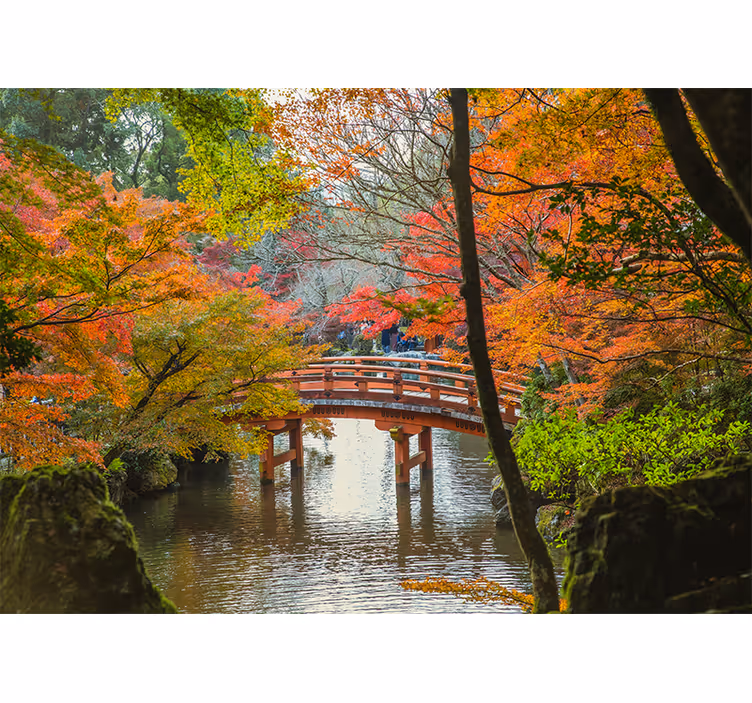 Store enrouleur salon forêt jardin japonais - TenStickers