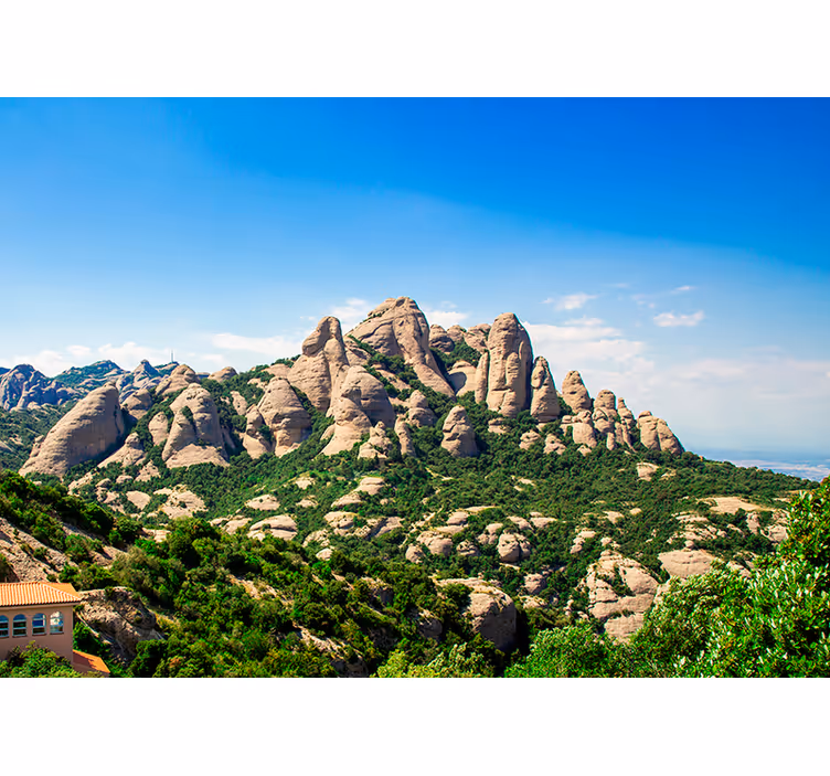 Store enrouleur salon montagne de catedral montserrat - TenStickers
