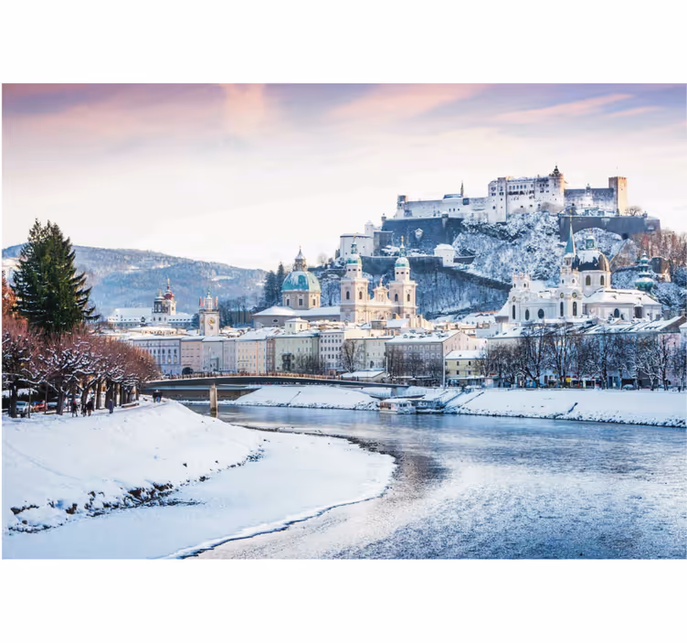 Store enrouleur salon salzburg hiver - TenStickers