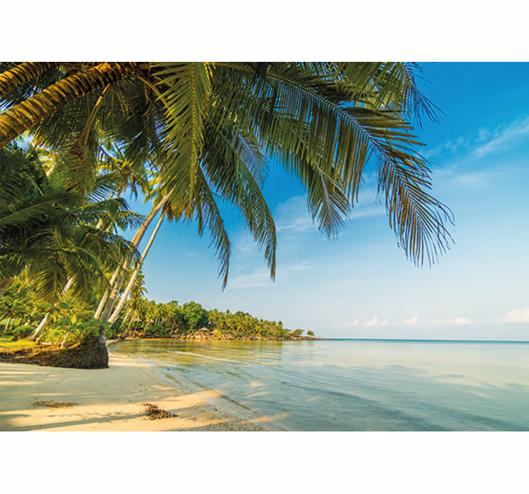 Store enrouleur salon paradis paisible en mer - TenStickers