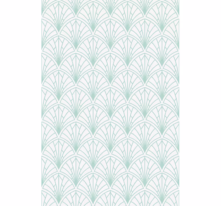 Store enrouleur bleu feuilles aquamarine claires - TenStickers
