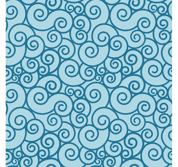Store enrouleur bleu motif tourbillonnant - TenStickers