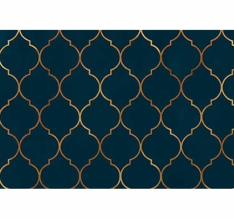 Store enrouleur moderne motif marocain doré - TenStickers