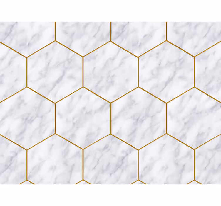 Store enrouleur moderne carreau marbre hexagonal - TenStickers