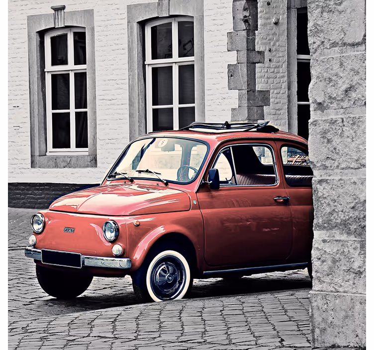 Store enrouleur salon fiat 500 vintage - TenStickers