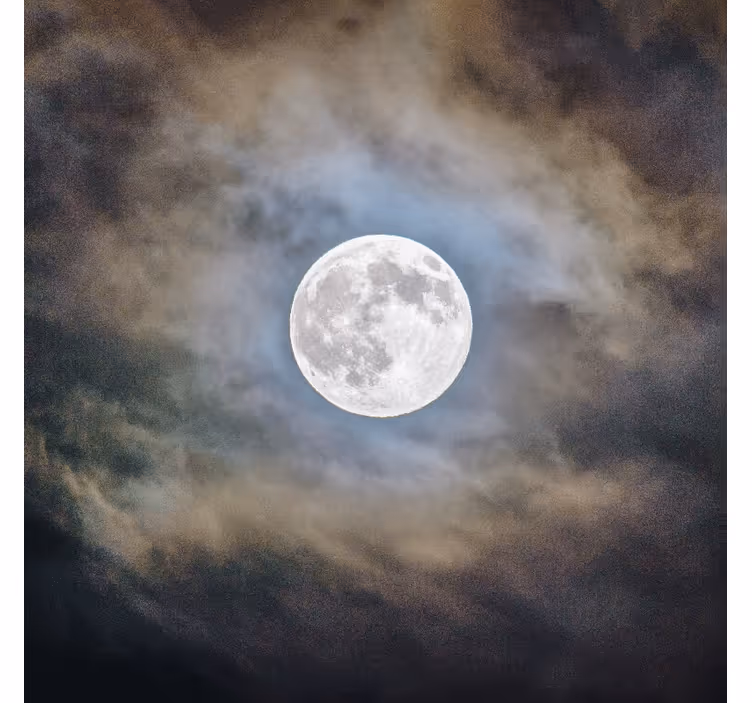 Store enrouleur salon nuit de pleine lune - TenStickers
