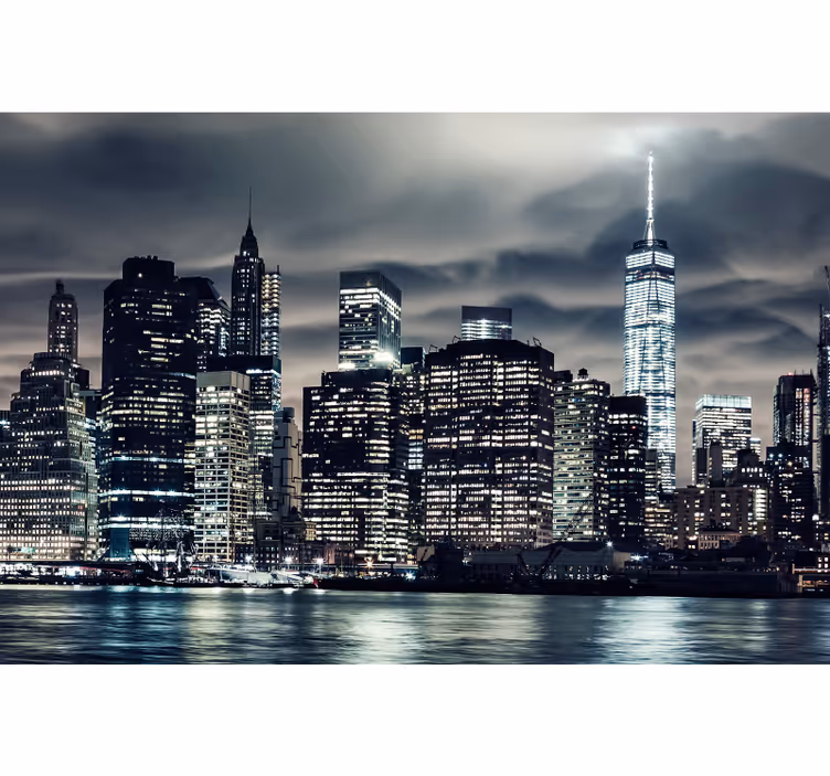 Store enrouleur salon new york la nuit - TenStickers