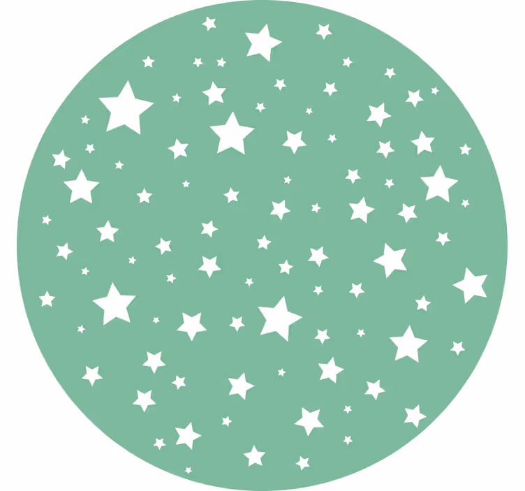 Store enrouleur vert étoiles vertes rondes - TenStickers