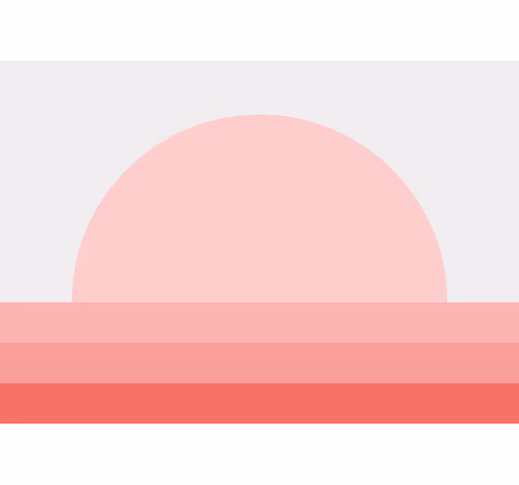 Store enrouleur salon coucher de soleil rose 70's - TenStickers