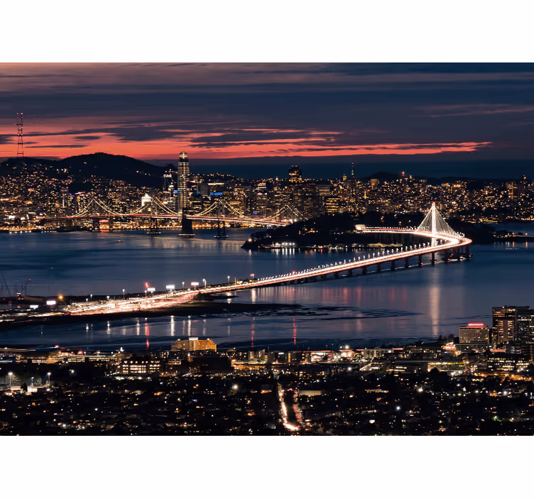 Store enrouleur salon san francisco le soir - TenStickers