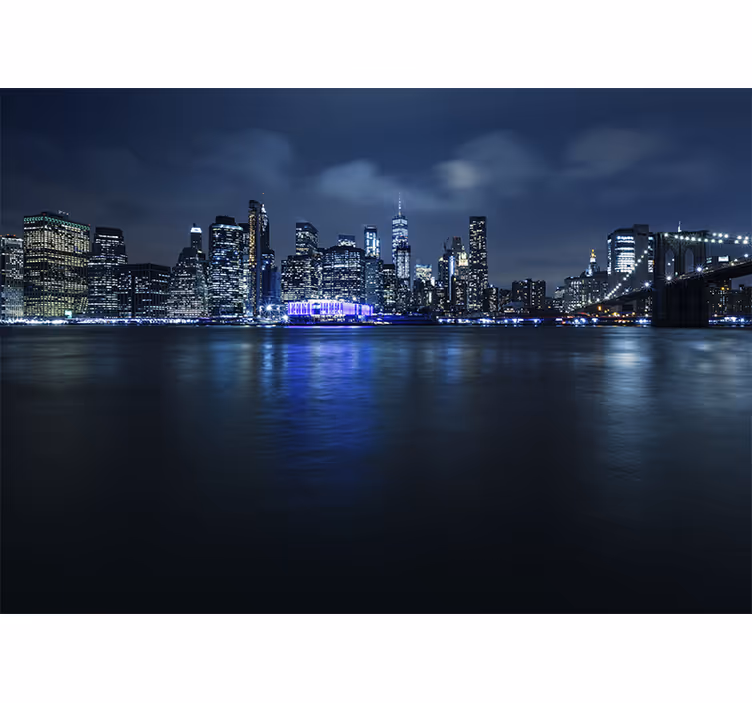 Store enrouleur salon manhattan bleu nuit - TenStickers