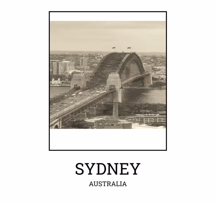 Store enrouleur salon sydney noir et blanc - TenStickers