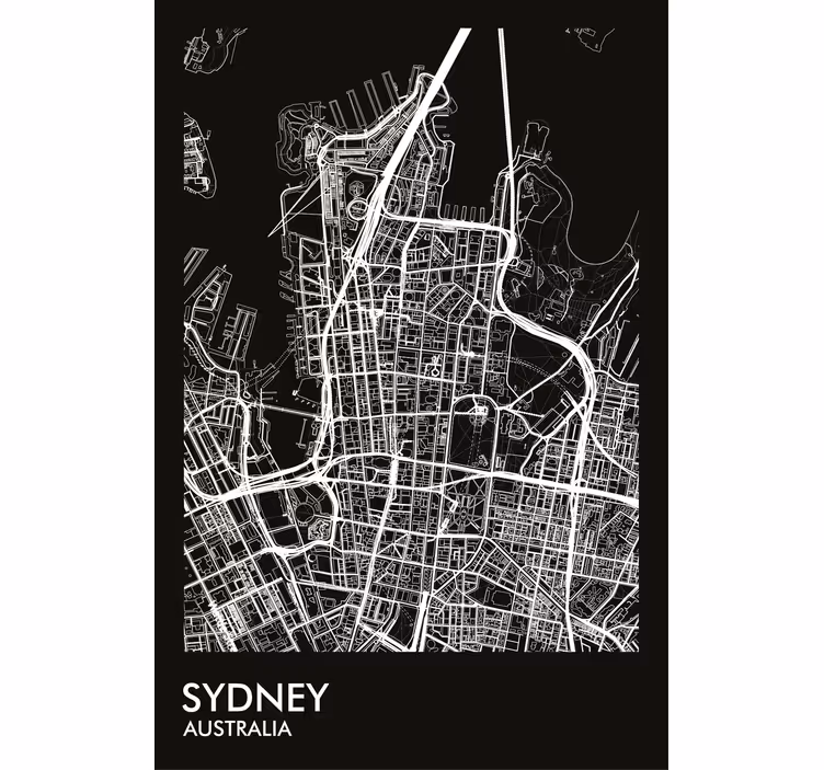 Store enrouleur salon carte de sydney - TenStickers