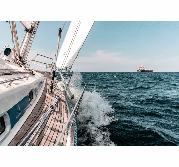 Store enrouleur salon effet 3d yacht marin - TenStickers