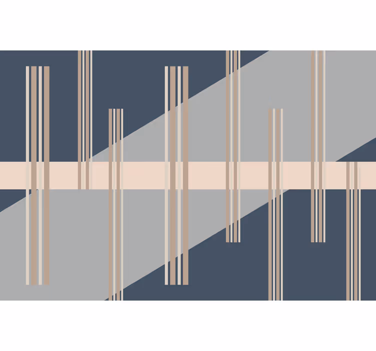 Store enrouleur salon style abstrait gris années 50 - TenStickers