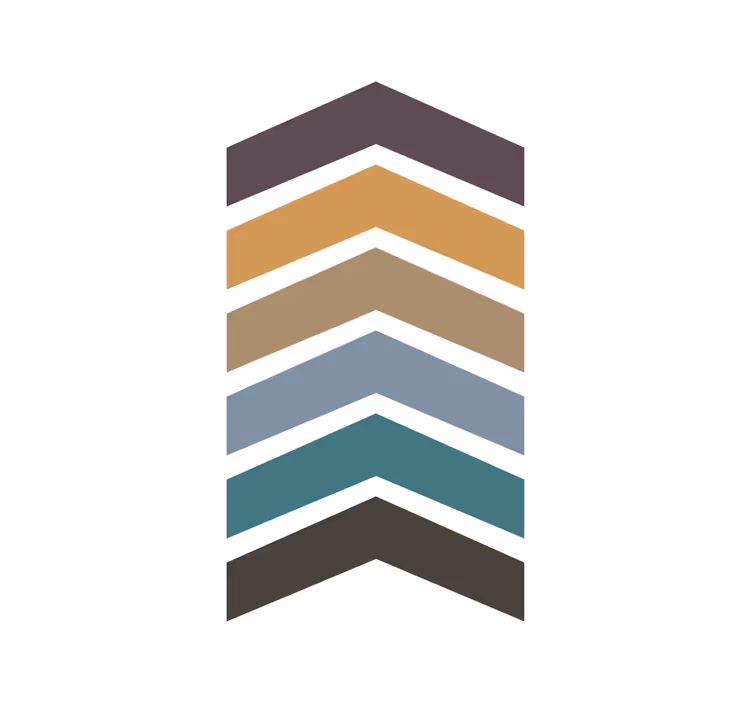 Store enrouleur salon flèches couleurs terre design nordique - TenStickers