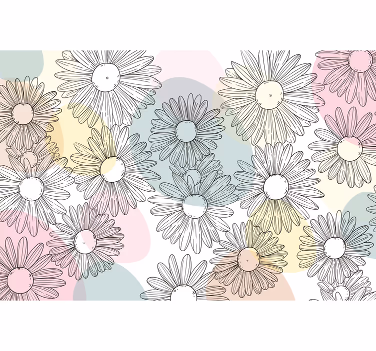 Store enrouleur salon motifs et fleurs kawaii - TenStickers