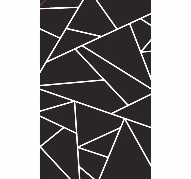 Store enrouleur salon mosaïque noire et blanche - TenStickers