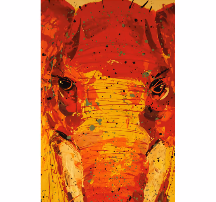 Store enrouleur salon éléphant artistique coloré - TenStickers