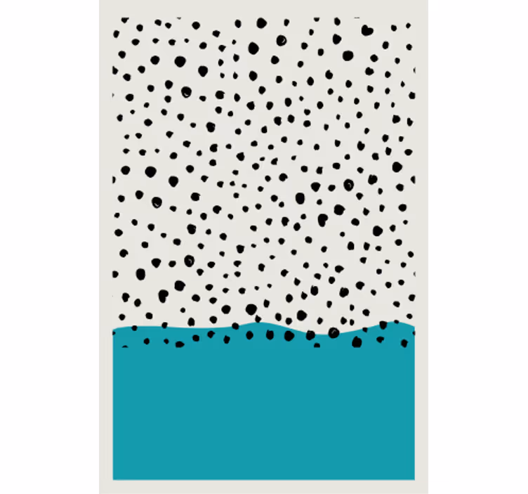 Store enrouleur salon peinture bleue abstraite - TenStickers
