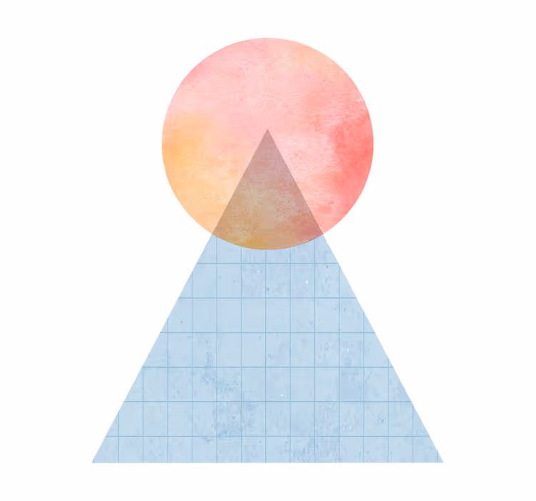 Store enrouleur salon triangle soleil et art mural - TenStickers