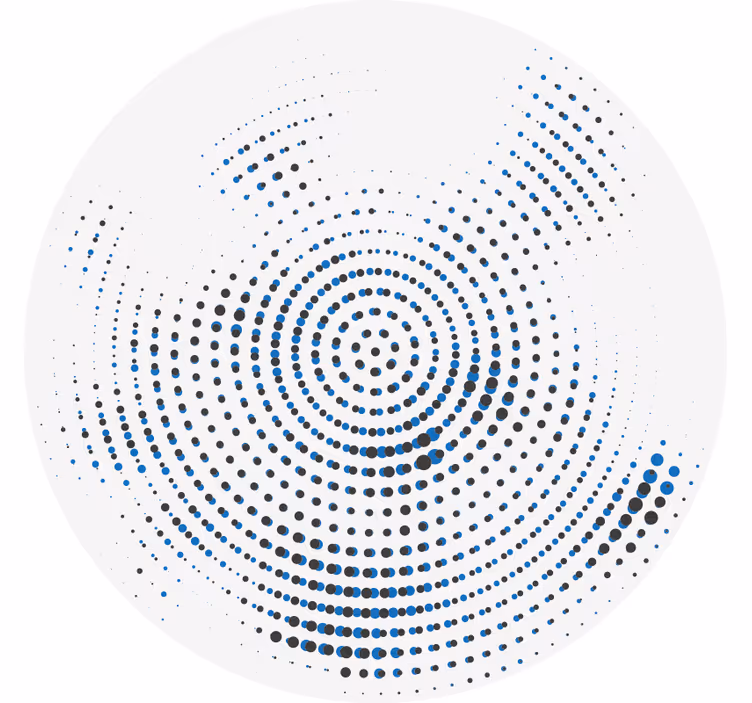 Store enrouleur blanc mosaïque de pois noirs et bleus - TenStickers