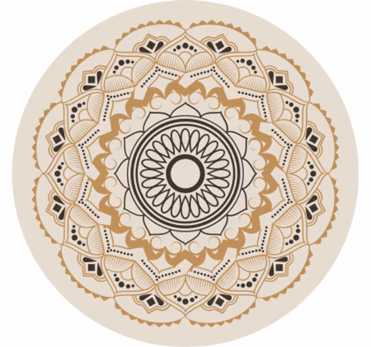 Store enrouleur beige design mandala circulaire - TenStickers