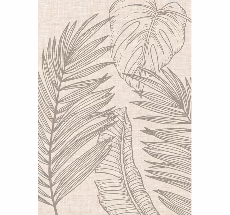 Store enrouleur beige effet tissu tropical - TenStickers