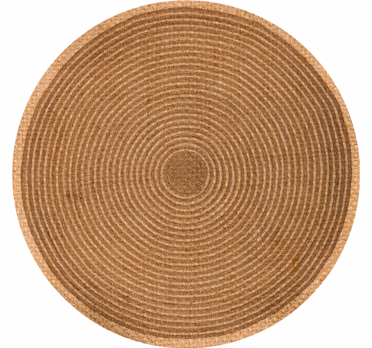 Store enrouleur beige texture jute circulaire - TenStickers