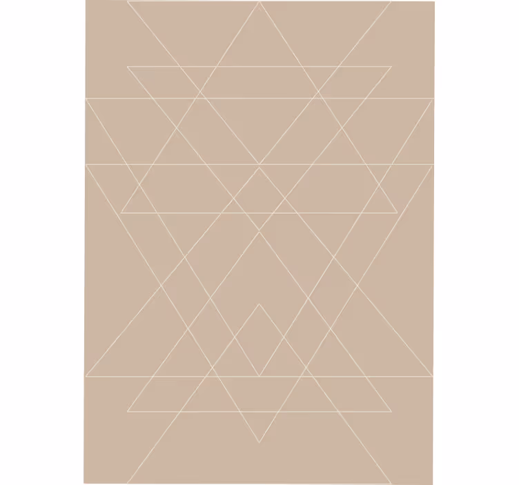 Store enrouleur beige mosaïque de triangles nordiques - TenStickers