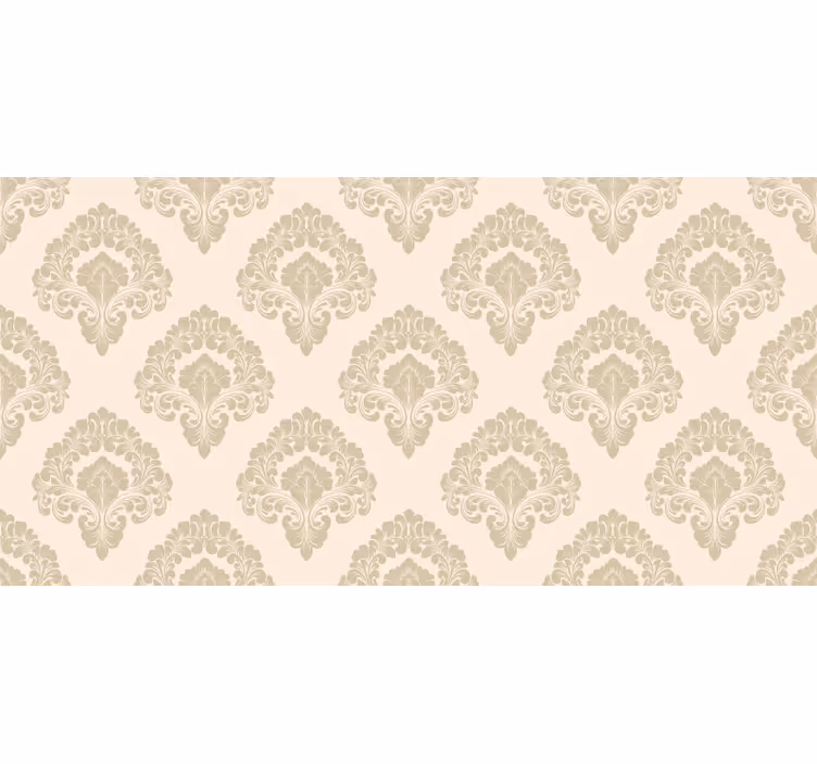 Store enrouleur beige motif floral doré provincial - TenStickers