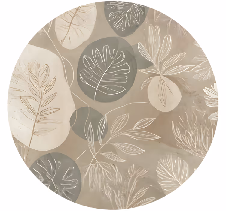 Store enrouleur beige abstrait botanique neutre - TenStickers