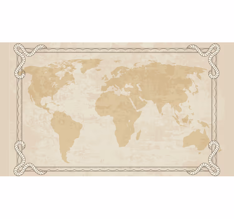 Store enrouleur beige carte des années 1920 - TenStickers