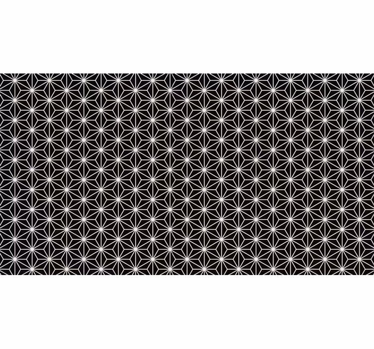 Store enrouleur chambre diamants géométriques noir et blanc - TenStickers
