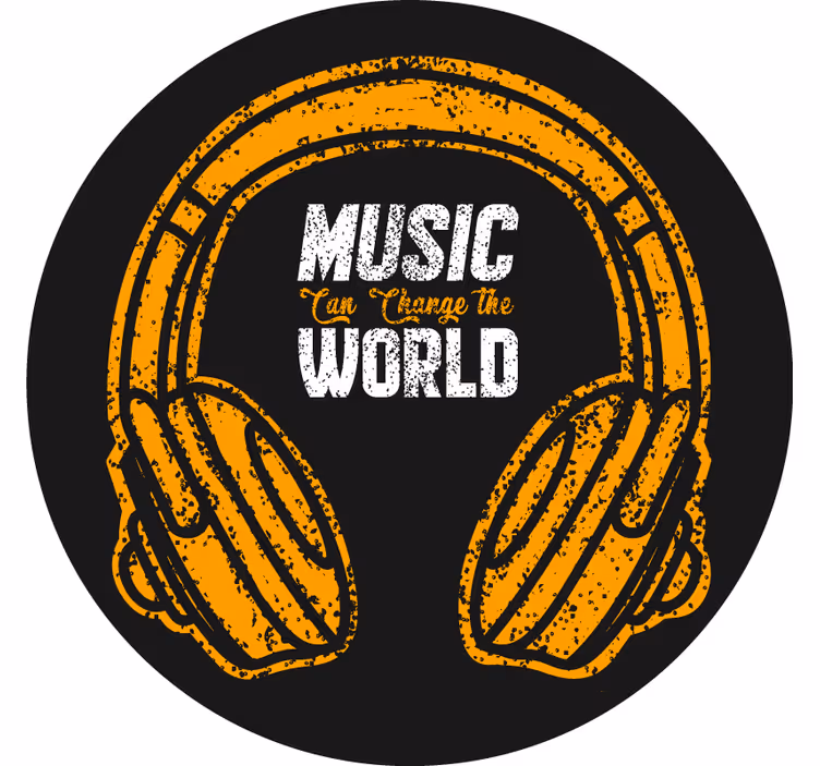 Store enrouleur chambre ado la musique change le monde - TenStickers