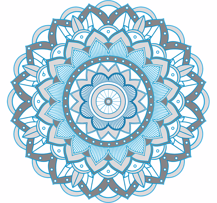 Store enrouleur chambre design mandala bleu - TenStickers