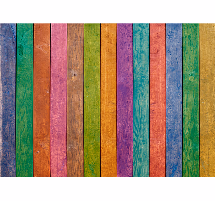 Store enrouleur chambre motif bois multicolore - TenStickers