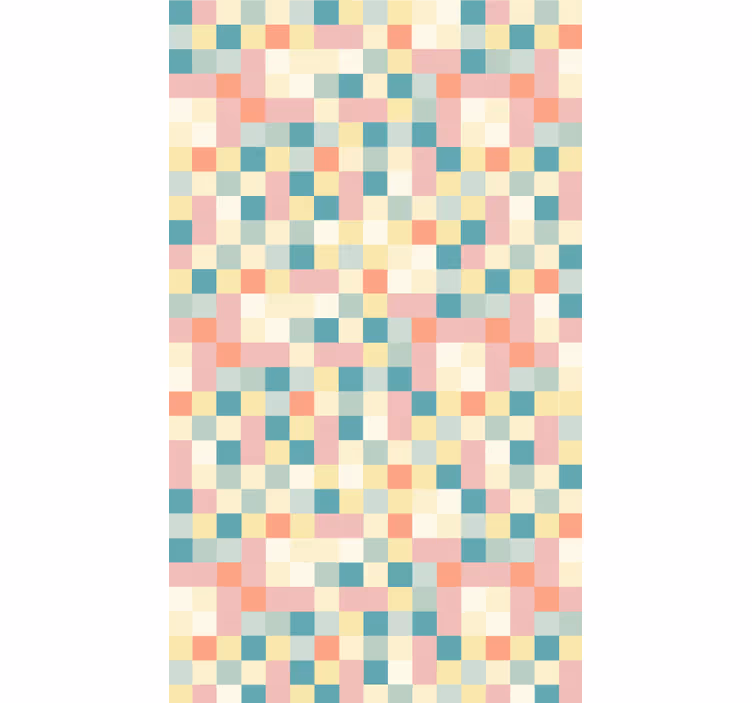 Store enrouleur chambre carrés pastel colorés - TenStickers