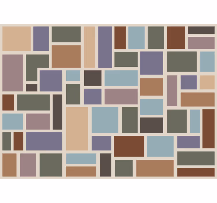 Store enrouleur chambre carreaux modernes colorés - TenStickers