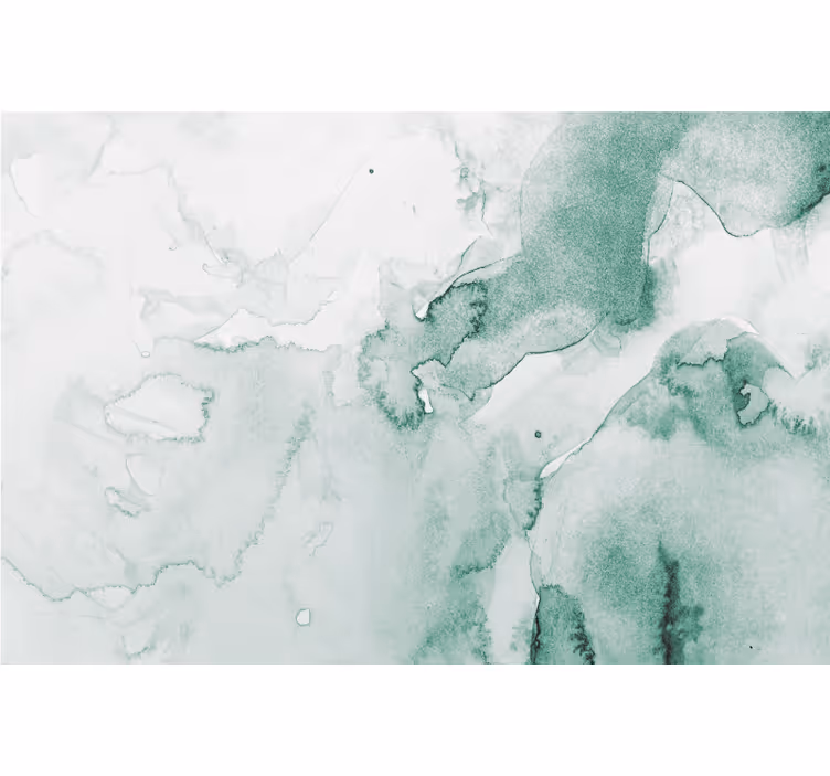 Store enrouleur chambre aquarelle verte et blanche - TenStickers